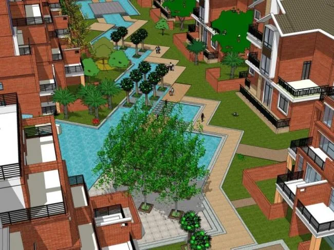 Sketchup Landscape Model | Residential Landscape, Residential Landscape, Modern Style