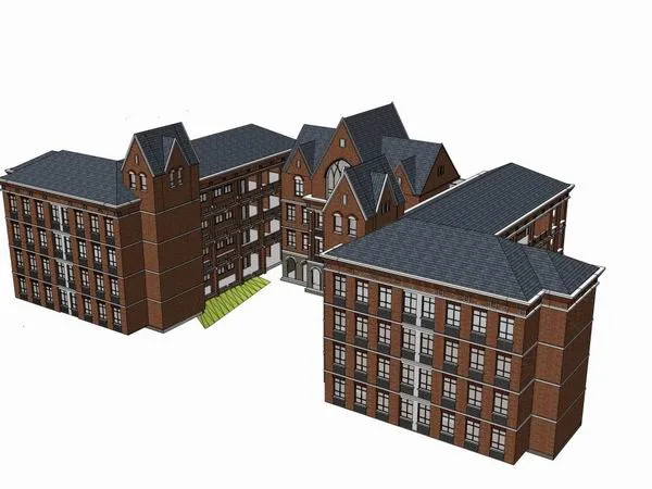 Sketchup Office Model | Multi story Office Building, European Classical Style