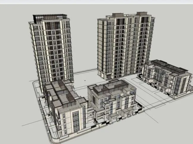 Sketchup Residential Model | High rise residential buildings, residential buildings, classical style