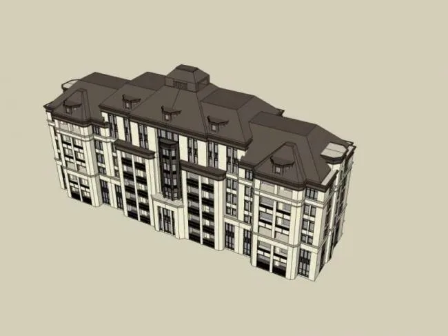Sketchup Residential Model | Multi story Residence, Classical Style