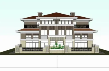 Classical Single-Family Villa Model in SketchUp-BIM WORLD