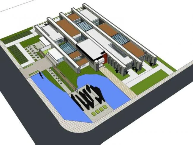 Sketchup Cultural Model | Multi story Library, Cultural Architecture, Modern Style