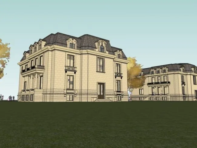 Sketchup Villa Model | Solo Villa, European Classical Style