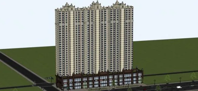 Sketchup Residential Model | Super Tall Residential, Classical Style