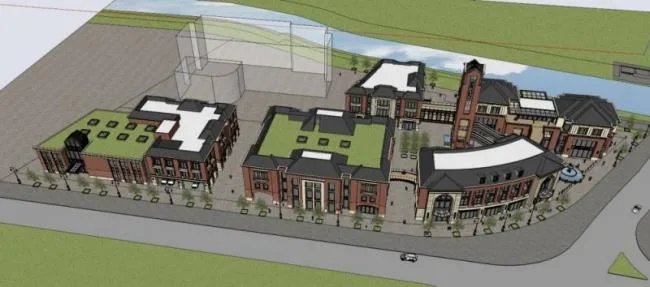Sketchup Villa Model | Leisure and Entertainment Square, Multi story Commercial, Classical Style
