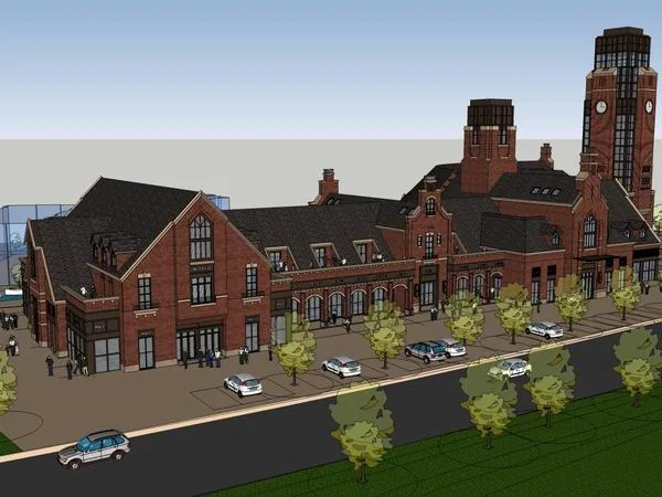 Sketchup Business Model | Multi story commercial street, pedestrian street, clubhouse, modern style