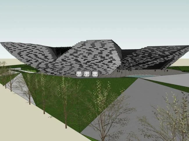 Sketchup Cultural Model | Multi story Museum, Cultural Architecture, Modern Style