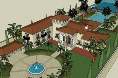 SketchUp Business Model: Modern Multi-Story Clubhouse Design-BIM WORLD