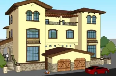 Classical Twin Villa Model in SketchUp-BIM WORLD