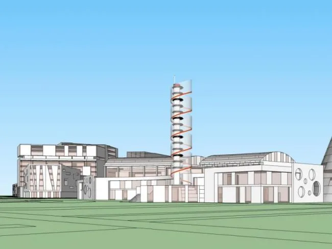 Modern Multi-Story Office Building Model in SketchUp