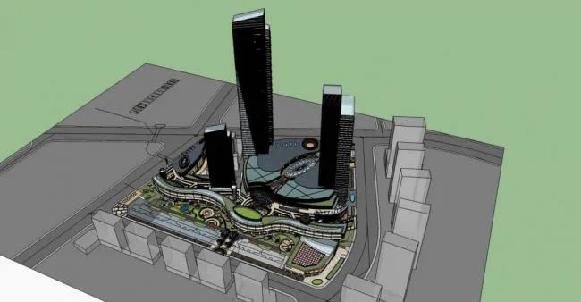 Sketchup Complex Model | Super high-rise commercial complex, hotel, office, modern style