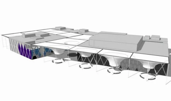 Sketchup Cultural Model | Art Exhibition Center, Multi story Exhibition Hall, Modern Style, Cultural Architecture