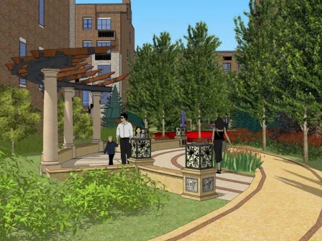 Sketchup Landscape Model | Square Landscape, Residential Landscape, Classical Style
