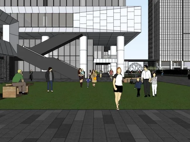 Sketchup Complex Model | High rise Commercial Complex, Office, Modern Style