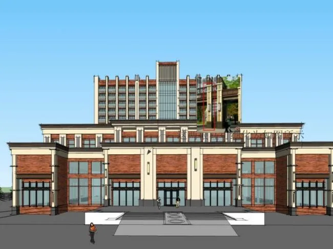 Sketchup Hotel Model | Multi story Hotel, Modern Style