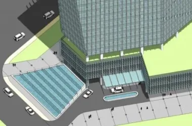 SketchUp Complex Model: Ultra-High-Rise Commercial Tower with Office, Hotel, and Modern Retail Podium-BIM WORLD