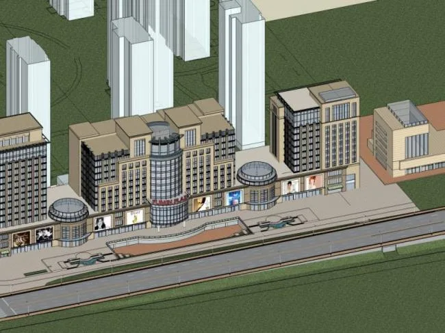 Sketchup Office Model | High rise Office Building Complex, Classical Style