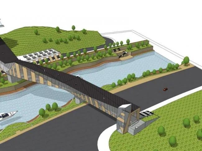 Sketchup Landscape Model | Landscape Bridge, Modern Style