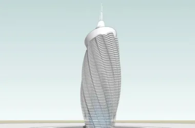 SketchUp Model of a Modern Super High-Rise Office Building-BIM WORLD