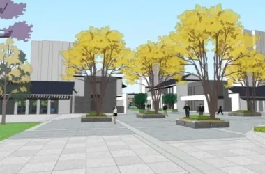 Modern 11-Story Multi-Unit Residential Complex SketchUp Model-BIM WORLD