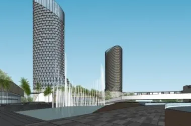 SketchUp Model of Zhangcun, Qingdao: Modern Super High-Rise Commercial and Office Complex-BIM WORLD