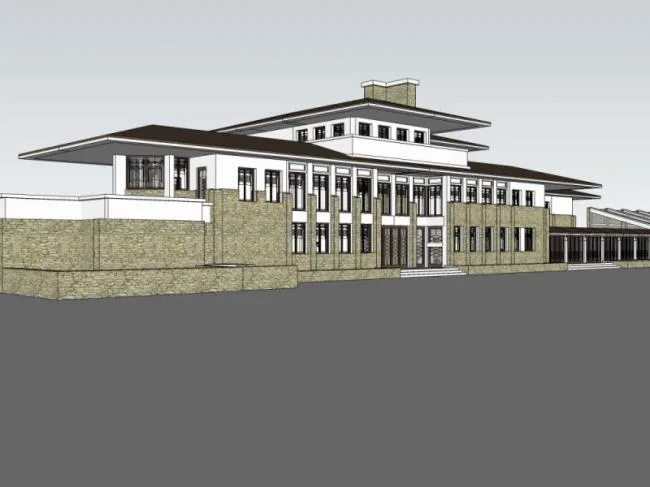 Sketchup Business Model | Multi story Clubhouse, Modern Style