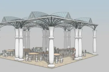 European-Style Classical Pavilion Sketch Model in SketchUp-BIM WORLD