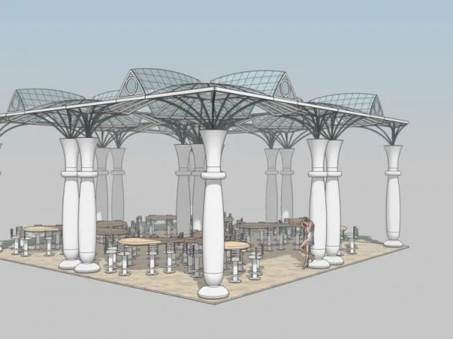 Sketchup Sketch Model | Pavilion, European Style, Sketch, Classical Style