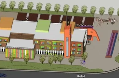 Modern Multi-Story Kindergarten Design | SketchUp School Model for Educational Architecture-BIM WORLD