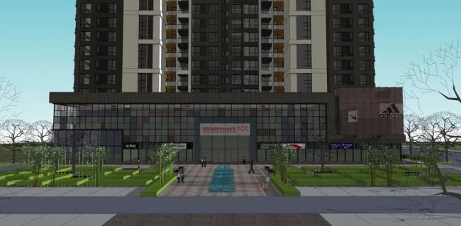 Sketchup Residential Model | High rise residential and commercial buildings, ground floor commercial buildings, residential buildings, modern style