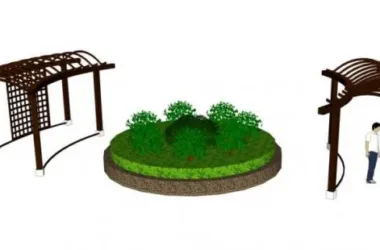 SketchUp Material Model: Community Flower Frame Landscape Component-BIM WORLD