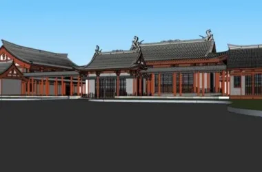 SketchUp Model of Ancient Chinese Architecture | Traditional Chinese Design-BIM WORLD