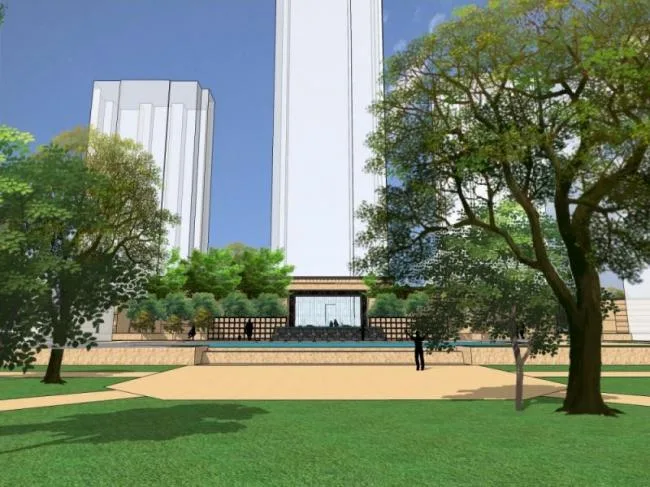 Sketchup Landscape Model | Community Landscape, Residential Landscape, Modern Style