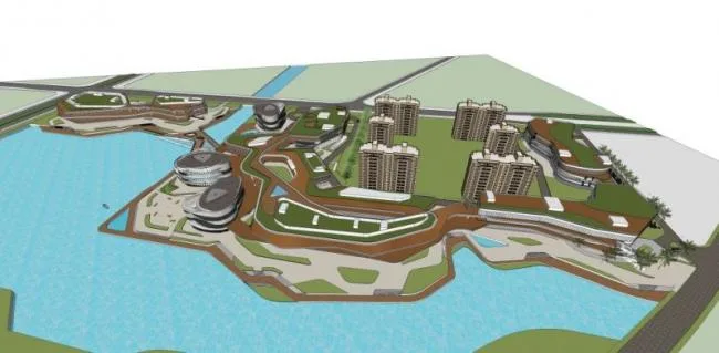 Sketchup Complex Model | Multi story Commercial Complex, Modern Style