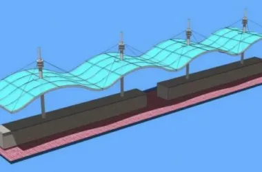 SketchUp Material Model for Square Leisure Canopy Components-BIM WORLD