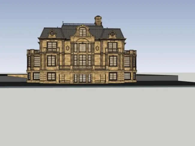 Sketchup Villa Model | Solo Villa, Clubhouse, French Style