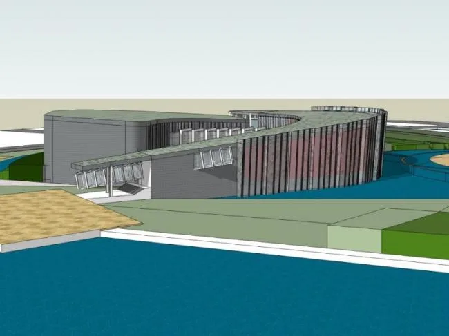 Sketchup Cultural Model | Multi story Theater, Cultural Architecture, Modern Style