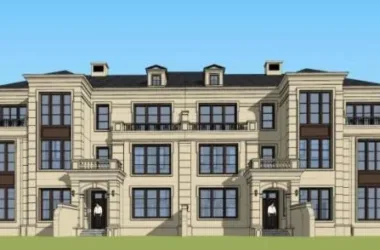 Modern Twin Villa Design | SketchUp 3D Model-BIM WORLD