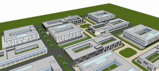 Sketchu Industrial Factory | Multi story Industrial Park, Factory Building, Modern Style