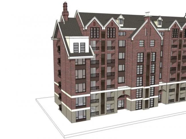 Sketchup Residential Model | Multi-story Residential Building, European Style, Classical Style
