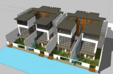 Modern Multi-Row Villa Design in SketchUp-BIM WORLD
