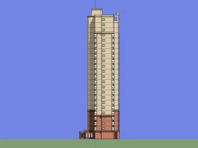 Sketchup Residential Model | High rise Residential Buildings, Residential Buildings, Classical Style