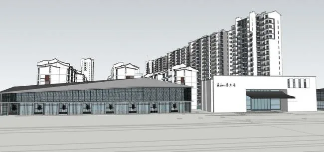 Sketchup Residential Model | High rise Residential Buildings, Residential Buildings, New Chinese Style