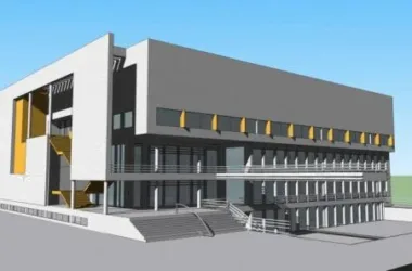 Modern Multi-Story School Canteen Design | SketchUp Model-BIM WORLD