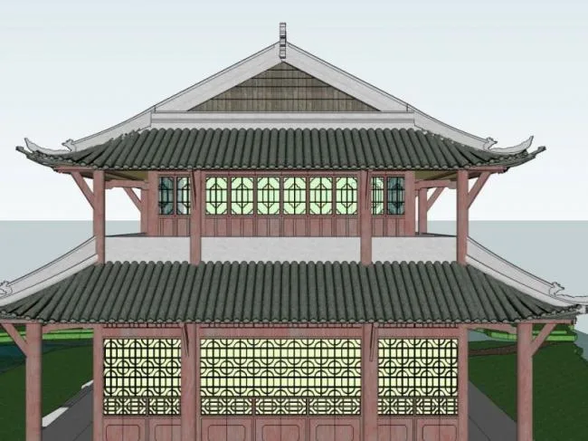 Sketchup Ancient Architecture Model | Multi story Drum Tower, Antique, Chinese Style, Ancient Architecture