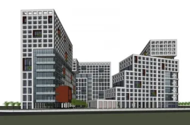 SketchUp Office Model | Modern Multi-Story Creative Park Design-BIM WORLD