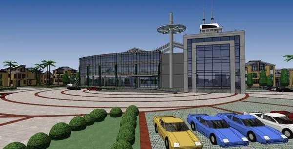 Sketchup Residential Model | Multi story low-density residential area, residential, modern style