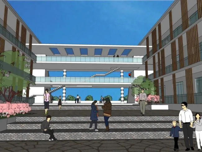 Sketchup School Model | Multi story School, Elementary School, Teaching Building, Educational Architecture, Modern Style