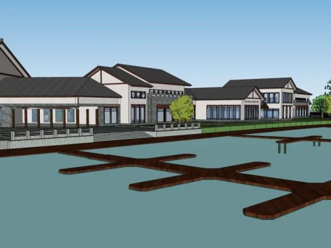 Sketchup Hotel Model | Multi story Resort Hotel, Chinese Style