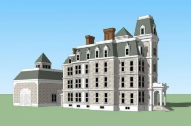 SketchUp Villa Models: Stacked Villas in European Classical and Victorian Styles-BIM WORLD